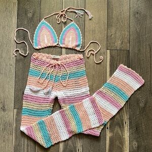 Dippin Daisy’s Rainbow Crochet Set (Pants & halter)